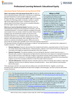 Educational Equity Professional Learning Network (PLN)