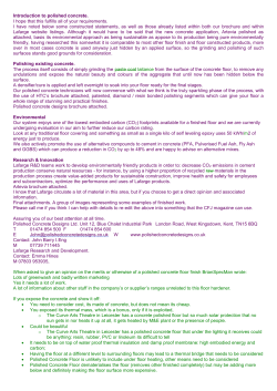 Introduction to polished concrete