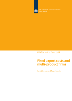 Fixed export costs and multi-product firms