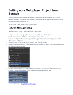 Setting up a Multiplayer Project from Scratch