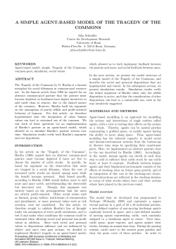 a simple agent-based model of the tragedy of the commons