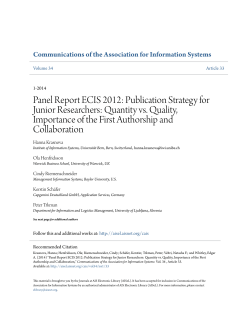 Publication Strategy for Junior Researchers