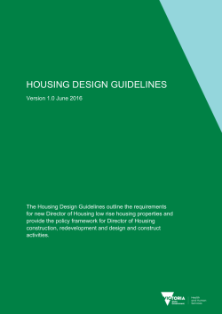 Housing Design Guidelines - Department of Health and Human