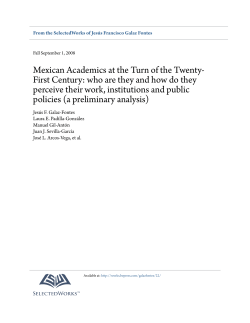 Mexican Academics at the Turn of the Twenty