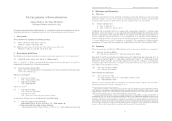 On the grammar of focus alternatives