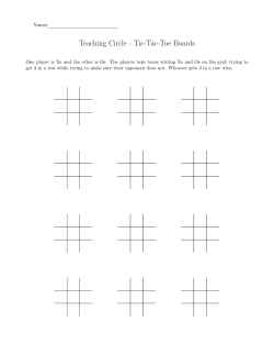 Teaching Circle - Tic-Tac