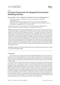 A Formal Framework for Integrated Environment Modeling