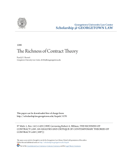 The Richness of Contract Theory