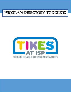 Toddlers Program Directory