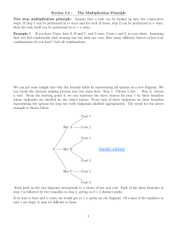 Section 5.4 : The Multiplication Principle Two step multiplication