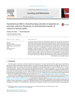 Asymmetrical effects of posttraining outcome revaluation on