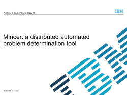 Automated JIT Problem Determination Presenting