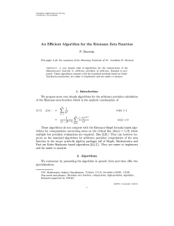 Canadian Mathematical Society Conference Proceedings An