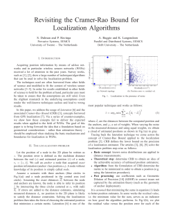 Revisiting the Cramer-Rao Bound for Localization Algorithms