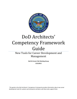 DoD Architects* Competency Framework Guide