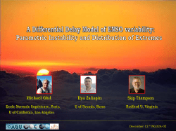 A Differential Delay Model of ENSO variability