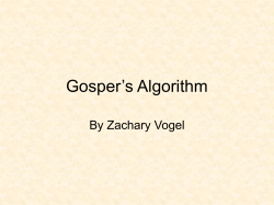 Gosper`s Algorithm