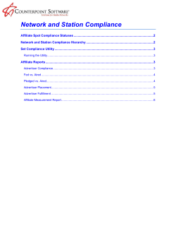 Network and Station Compliance