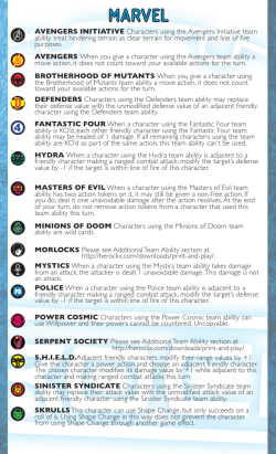 Marvel Team Abilities