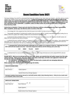 Room Condition Form