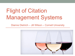 Flight of Citation Management Systems