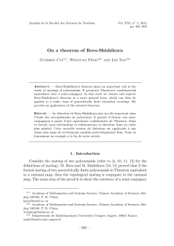 On a theorem of Rees-Shishikura - Les Math&eacute;matiques &agrave; l`universit&eacute;