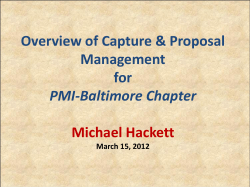 Planning - PMI Baltimore Chapter