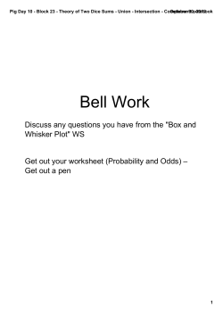 Pig Day 10 - Block 23 - Theory of Two Dice