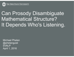 Can Prosody Disambiguate Mathematical Structure? It Depends