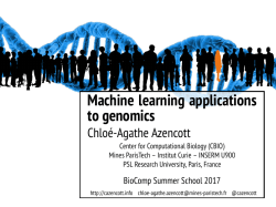 Machine learning applications to genomics