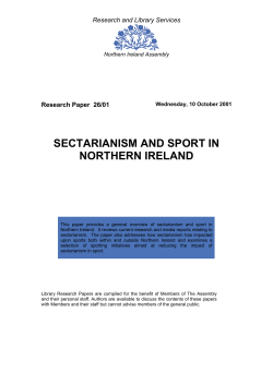 Research Paper: Sectarianism and Sport in NI