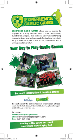 Your Day to Play Gaelic Games