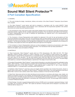 Sound Barrier Absorber Wall Canadian Spec.