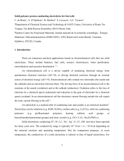 Solid polymer electrolytes (SPE)