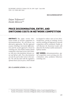 price discrimination, entry, and switching costs in network competition