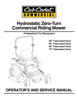 Hydrostatic Zero-Turn Commercial Riding Mower
