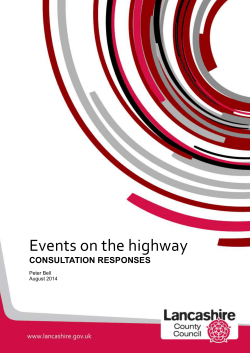 Events on the Highway &ndash; Consultation Responses