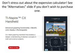 Don*t stress out about the expensive calculator!