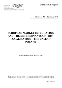 european market integration and the determinants of firm