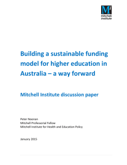Building a sustainable funding model for higher