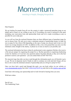 online Skydive information pack here.