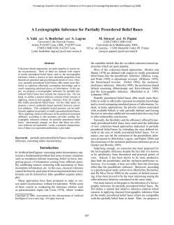 A Lexicographic Inference for Partially Ordered Belief Bases