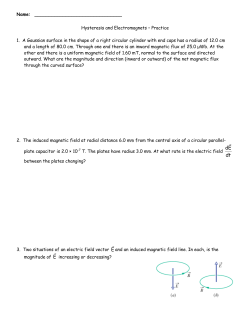 Name: Hysteresis and Electromagnets &ndash; Practice 1. A Gaussian