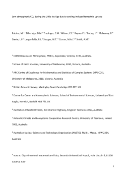 Low atmospheric CO2 during the Little Ice Age due to cooling