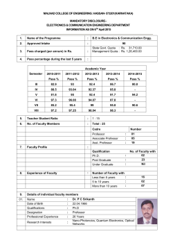 proforma for mandatory disclosure of information about accredited