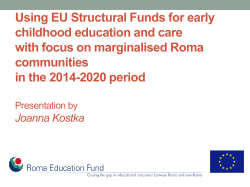 Presentation - Roma Education Fund