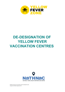 de-designation of yellow fever vaccination centres