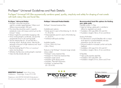 ProTaper® Universal Guidelines and Pack Details: