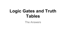Logic Gates and Truth Tables