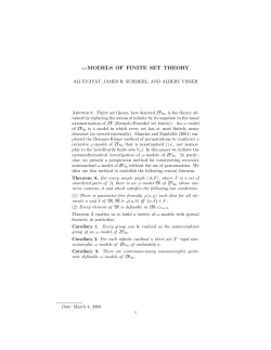 ω-MODELS OF FINITE SET THEORY